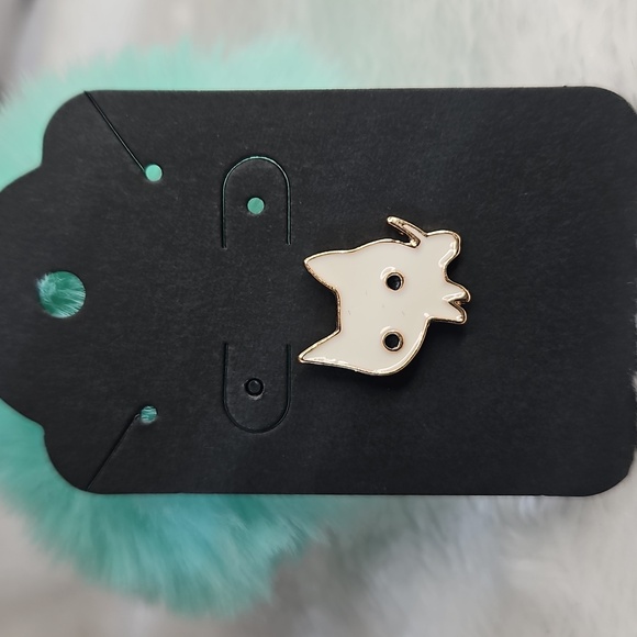 Jewelry - White Cartoon Cat Enamel Pin Brooch